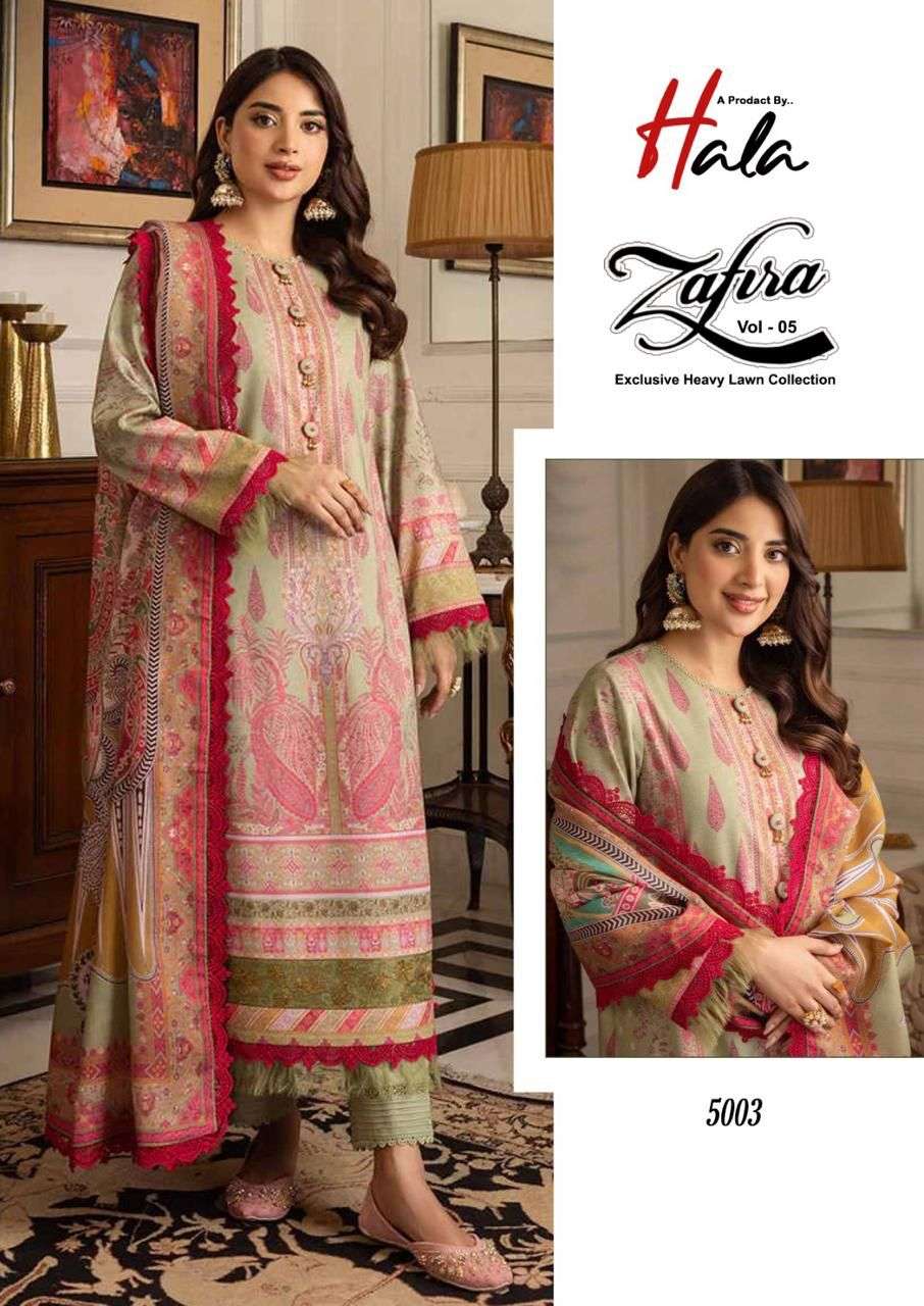 Hala Zafira Vol 5 Dress Material Wholesale catalog