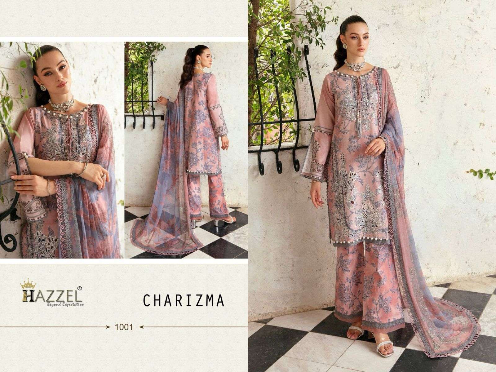 Hazzel Charizma Chiffon Dupatta Pakistani Suits Wholesale catalog