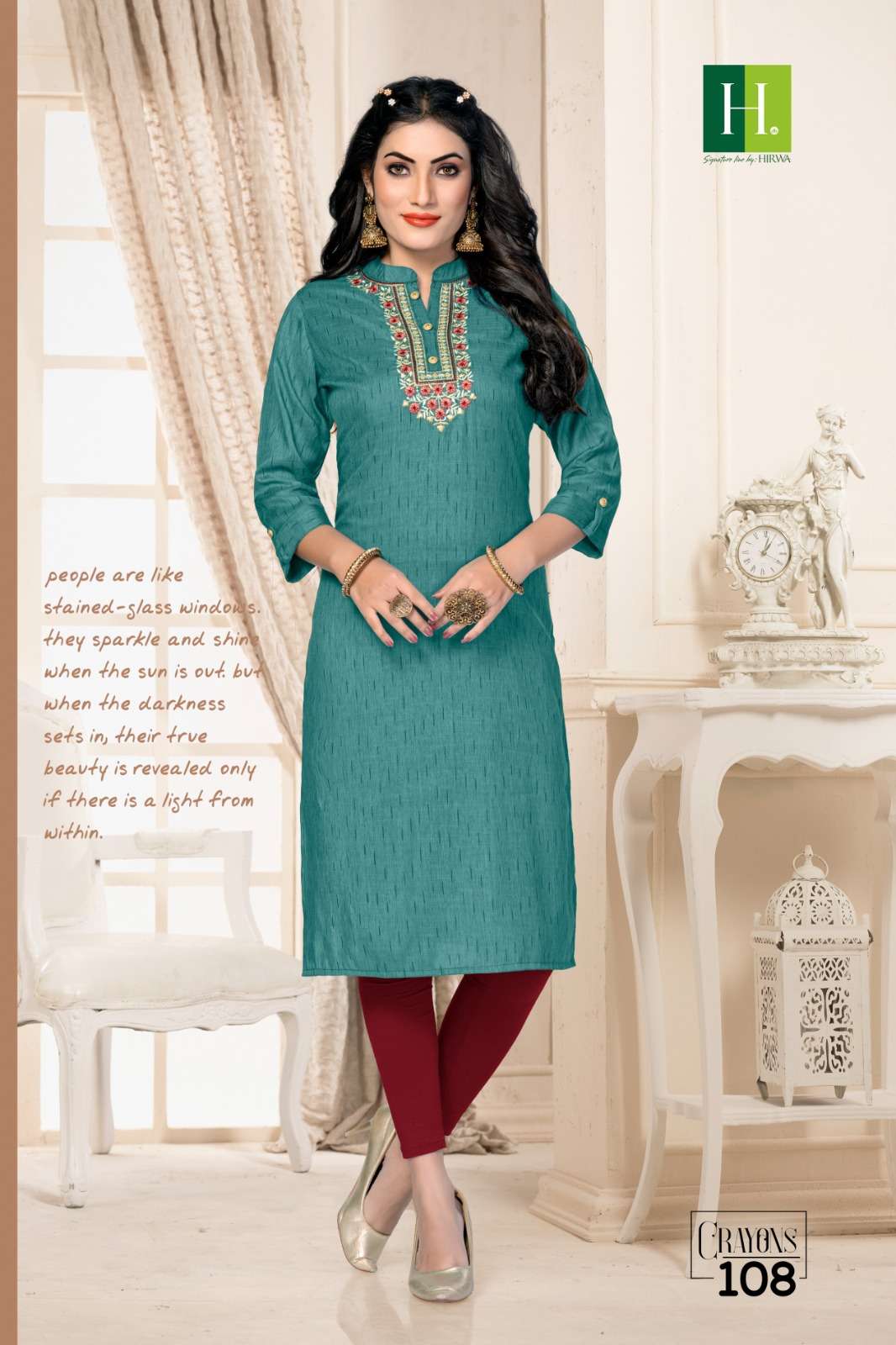 HIRWA CRAYONS Kurti Wholesale catalog