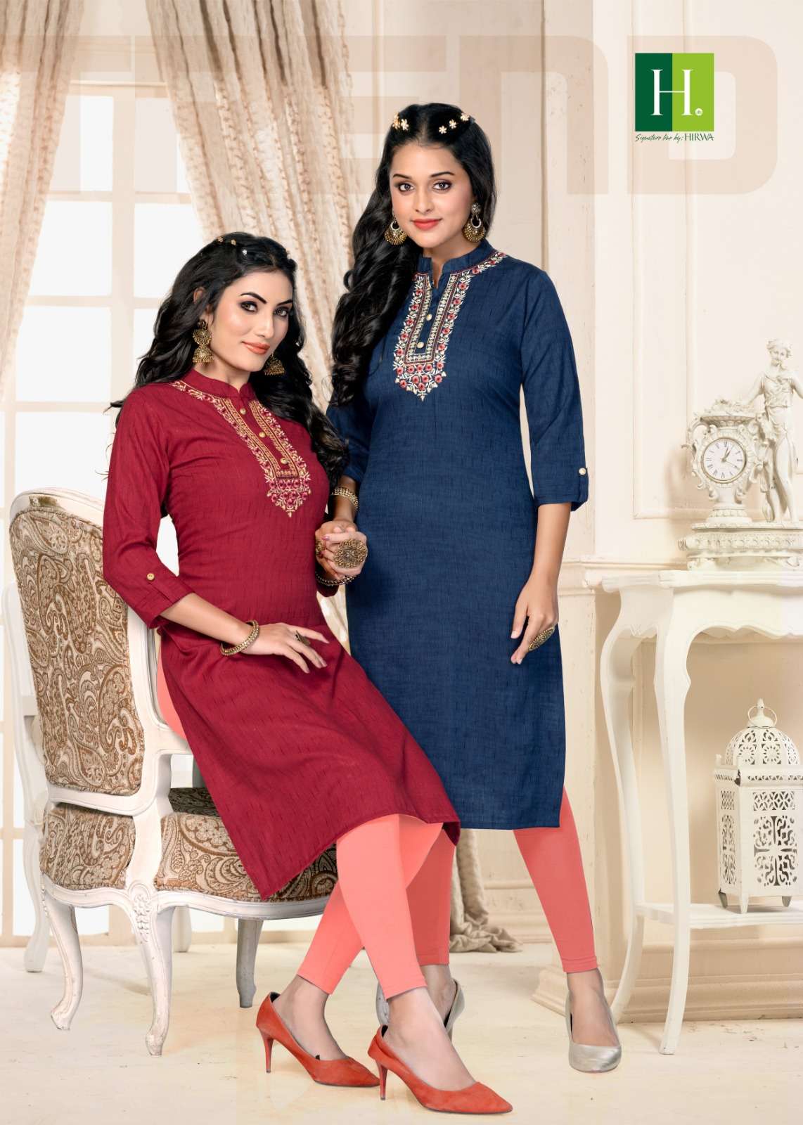 HIRWA CRAYONS Kurti Wholesale catalog
