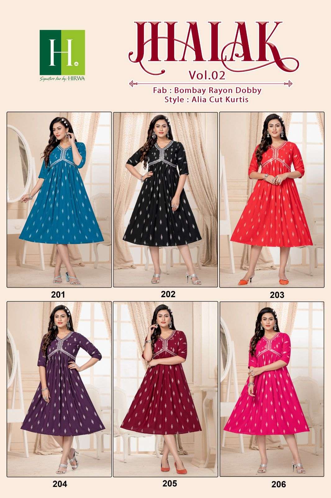 HIRWA Jhalak VOL-2 Kurti Wholesale catalog