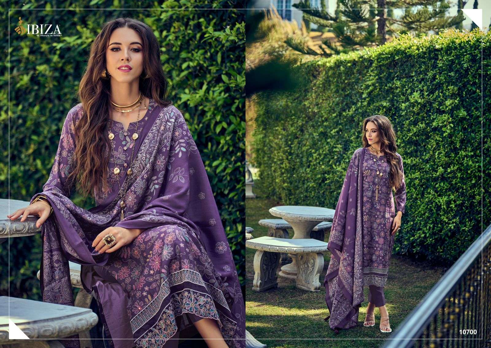 Ibiza Kantha Kari Viscose Maslin Designer Salwar Suits Wholesale catalog