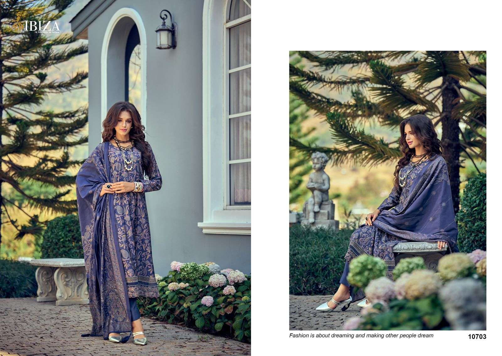 Ibiza Kantha Kari Viscose Maslin Designer Salwar Suits Wholesale catalog