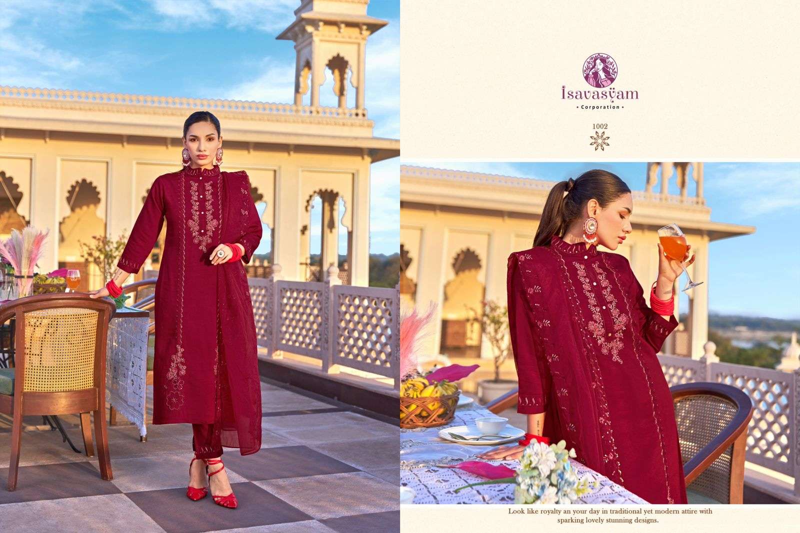 Isavasyam Armani Premium Kurti Pant With Dupatta Wholesale catalog