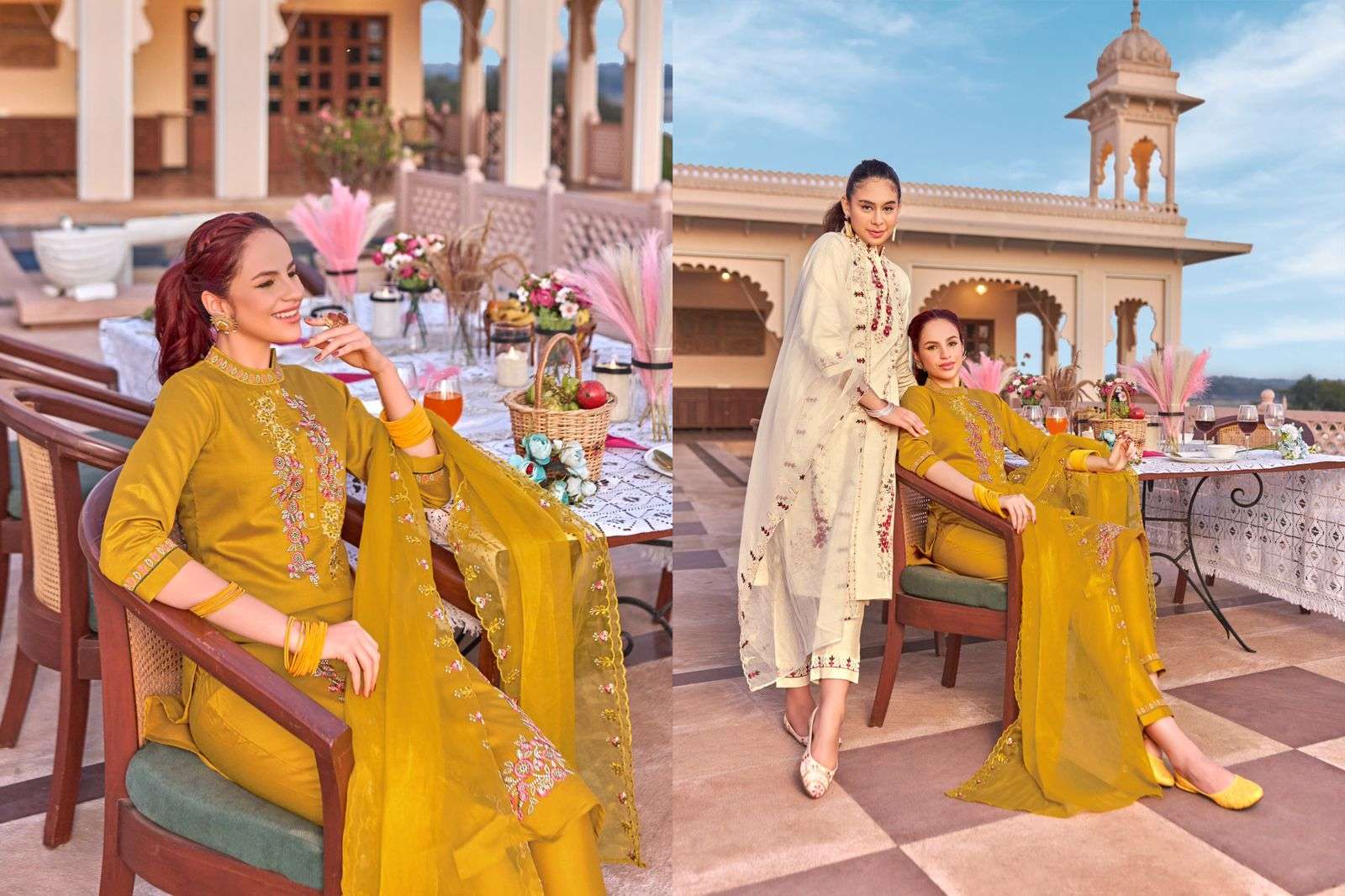 Isavasyam Armani Premium Kurti Pant With Dupatta Wholesale catalog