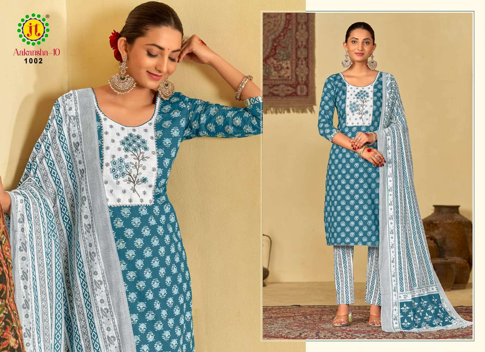 Jt Aakansha Vol 10 Dress Material Wholesale catalog