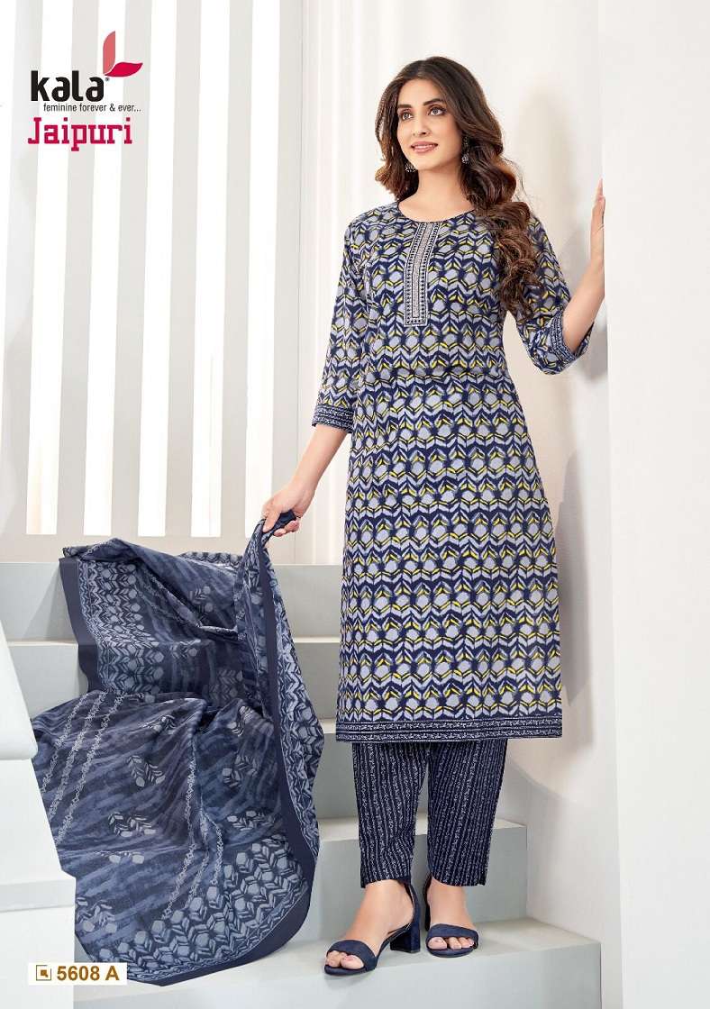 Kala Jaipuri Vol-4 – Kurti Pant With Dupatta - Wholesale Catalog
