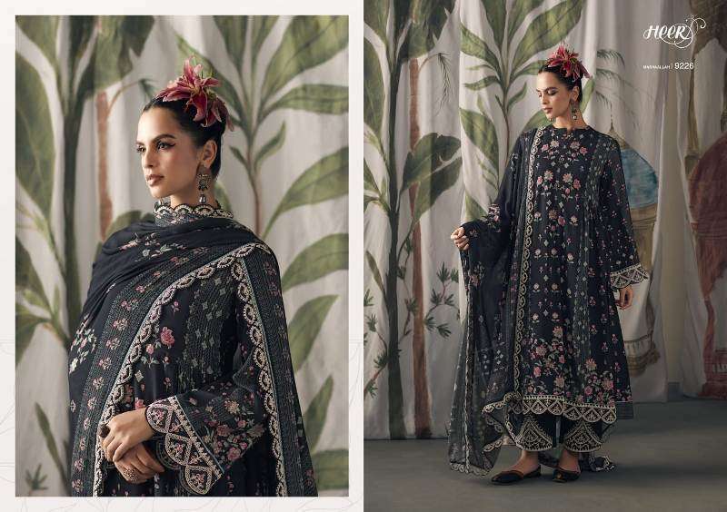 Kimora Heer Mashaallah Printed Muslin Dress Material Wholesale catalog