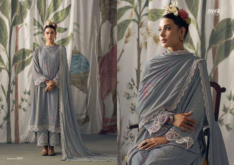 Kimora Heer Mashaallah Printed Muslin Dress Material Wholesale catalog