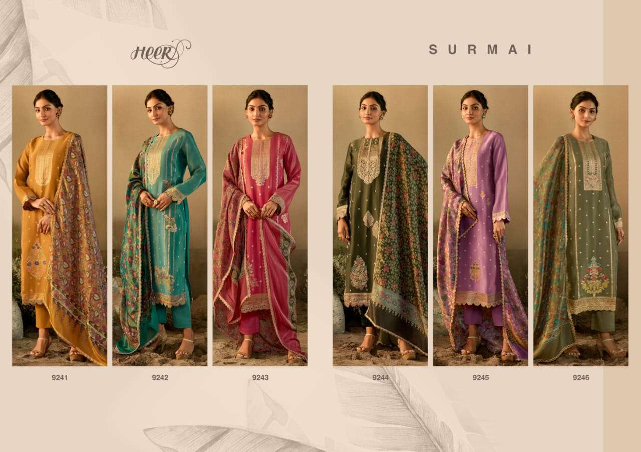 Kimora Heer Surmai Banarasi Zari Salwar Kameez Wholesale catalog