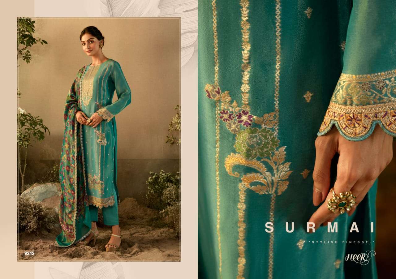 Kimora Heer Surmai Banarasi Zari Salwar Kameez Wholesale catalog