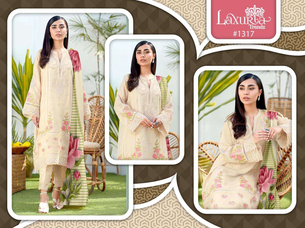 Laxuria Trendz 1317 Designer Stylish Dress materials Wholesale catalog