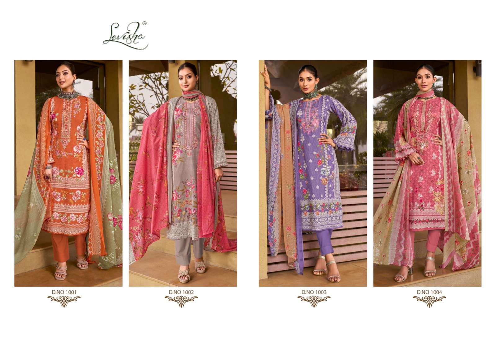 Levisha Shehnaz 1 Cotton Dupatta Dress Material Wholesale catalog