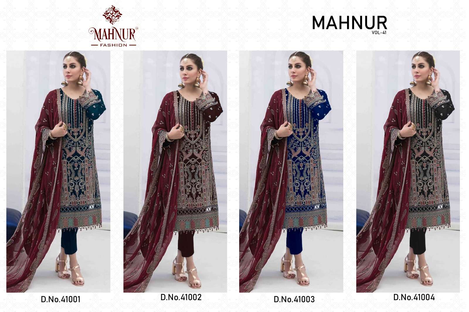Mahnur Vol 41 Georgette Salwar Kameez Wholesale catalog