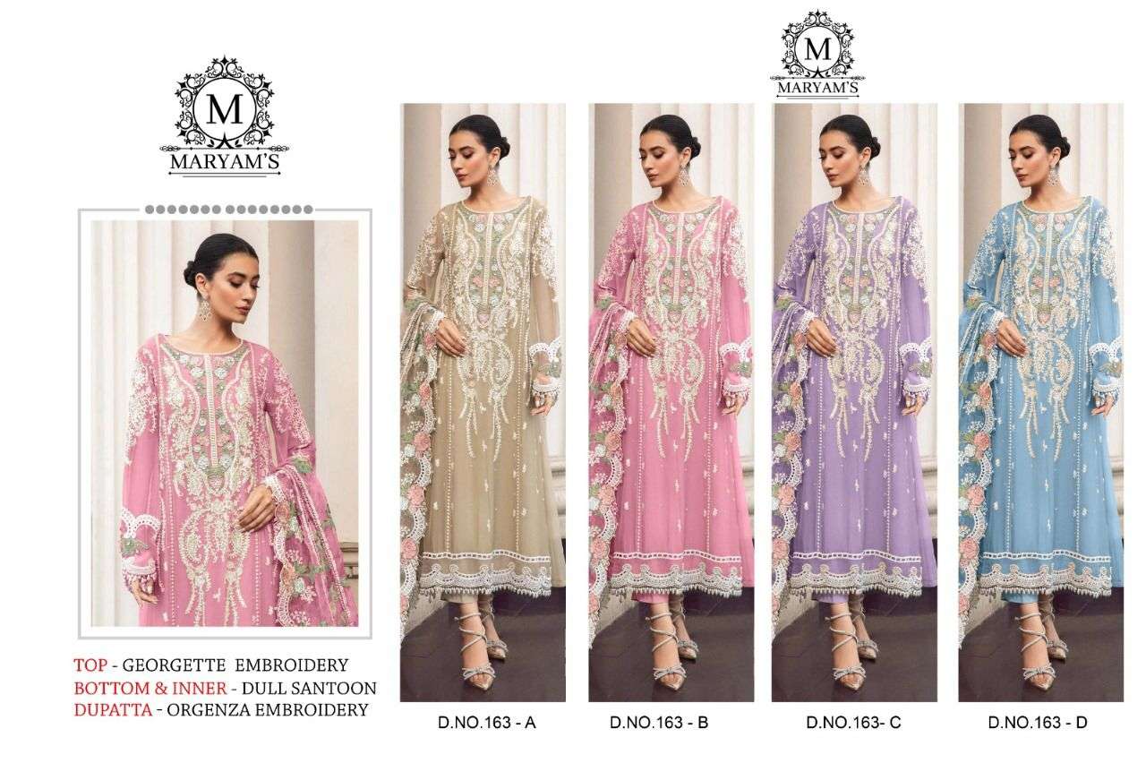Maryams 163 Exclusive Embroidery Salwar Kameez Wholesale catalog
