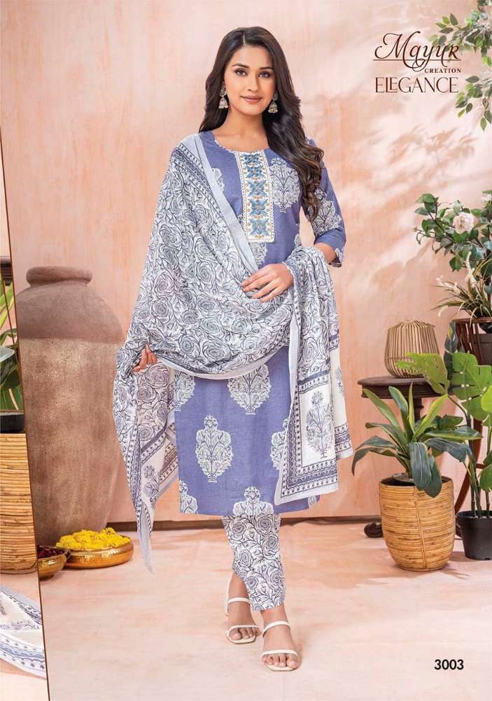 Mayur Elegance Vol-3 -Kurti Pant With Dupatta -Wholesale Catalog