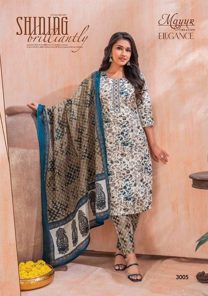 Mayur Elegance Vol-3 -Kurti Pant With Dupatta -Wholesale Catalog