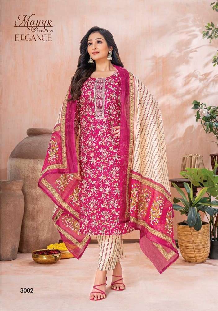Mayur Elegance Vol-3 -Kurti Pant With Dupatta -Wholesale Catalog