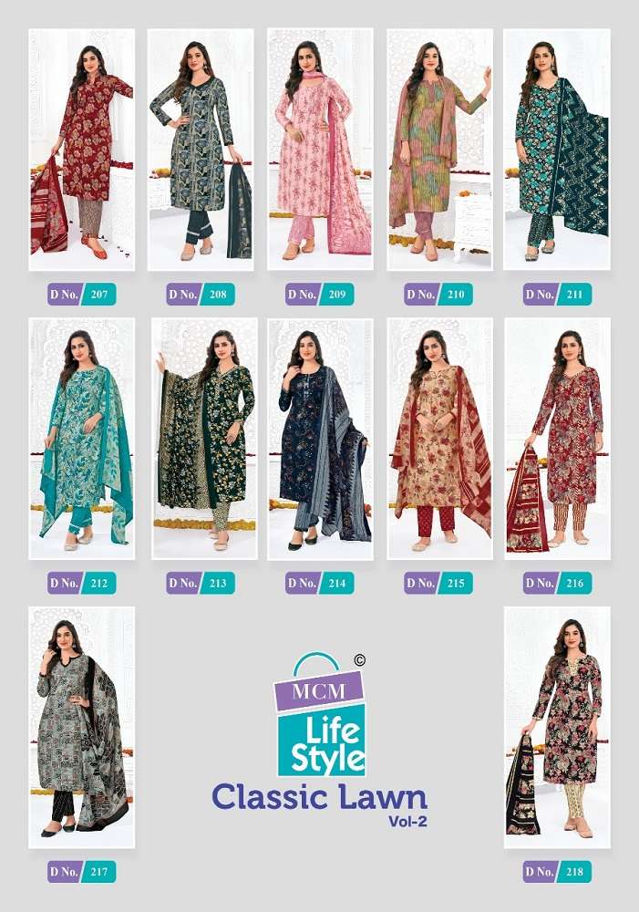 MCM Classic Lawn Vol-2 -Dress Material -Wholesale Catalog
