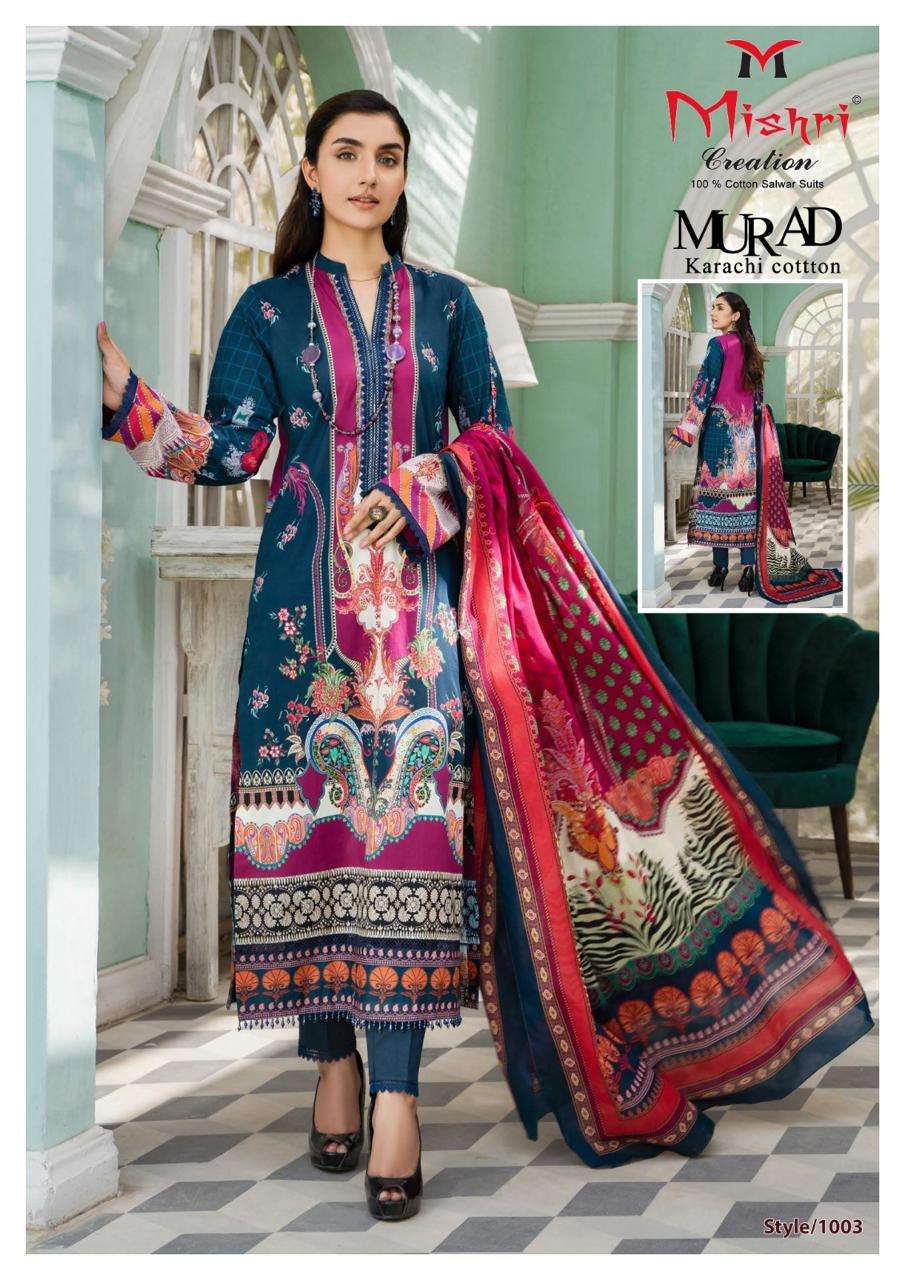 Mishri Murad Vol 1 Cotton Printed Karachi Dress Material Wholesale catalog