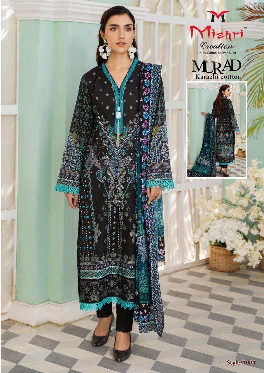 Mishri Murad Vol 1 Cotton Printed Karachi Dress Material Wholesale catalog