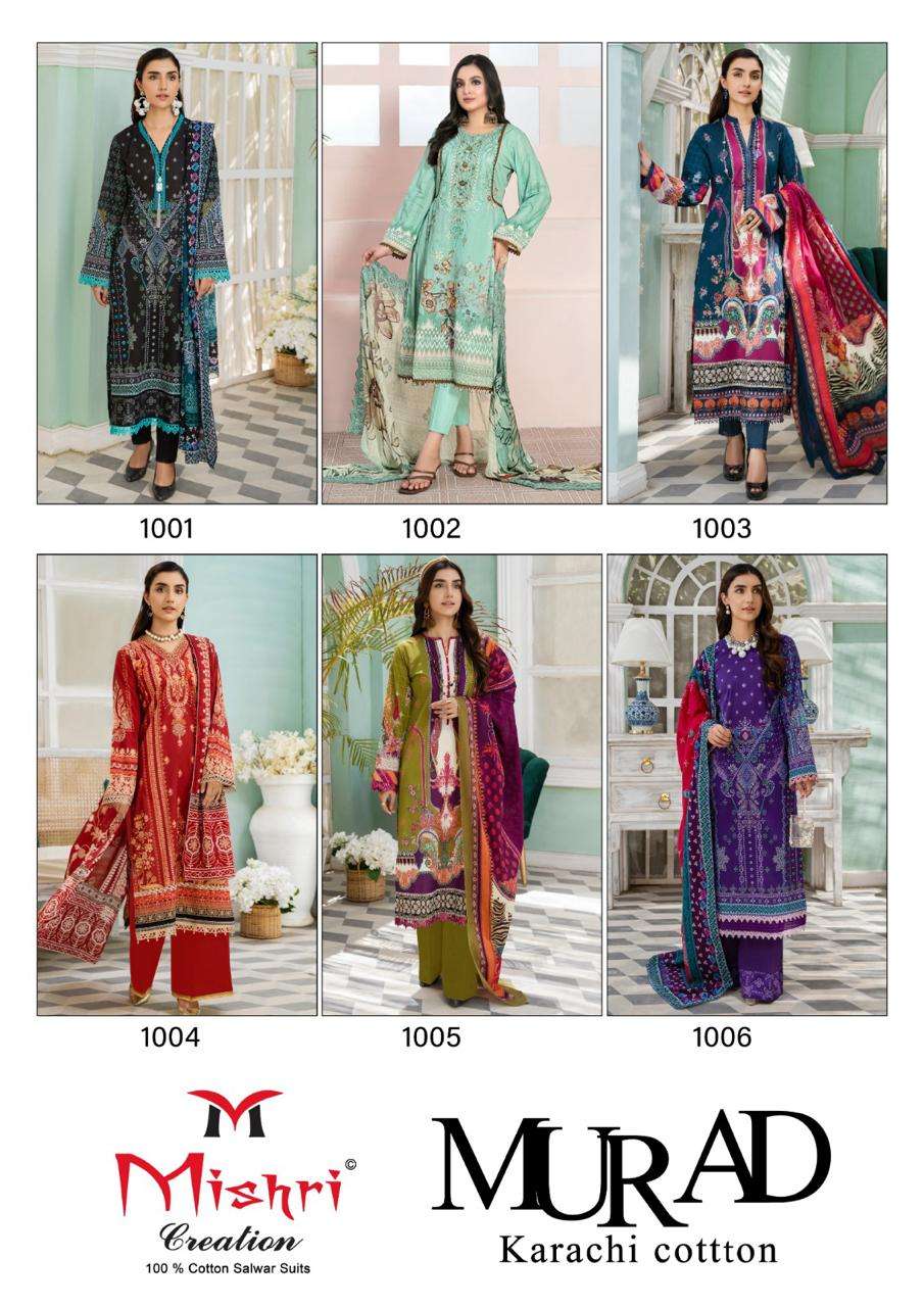 Mishri Murad Vol 1 Cotton Printed Karachi Dress Material Wholesale catalog