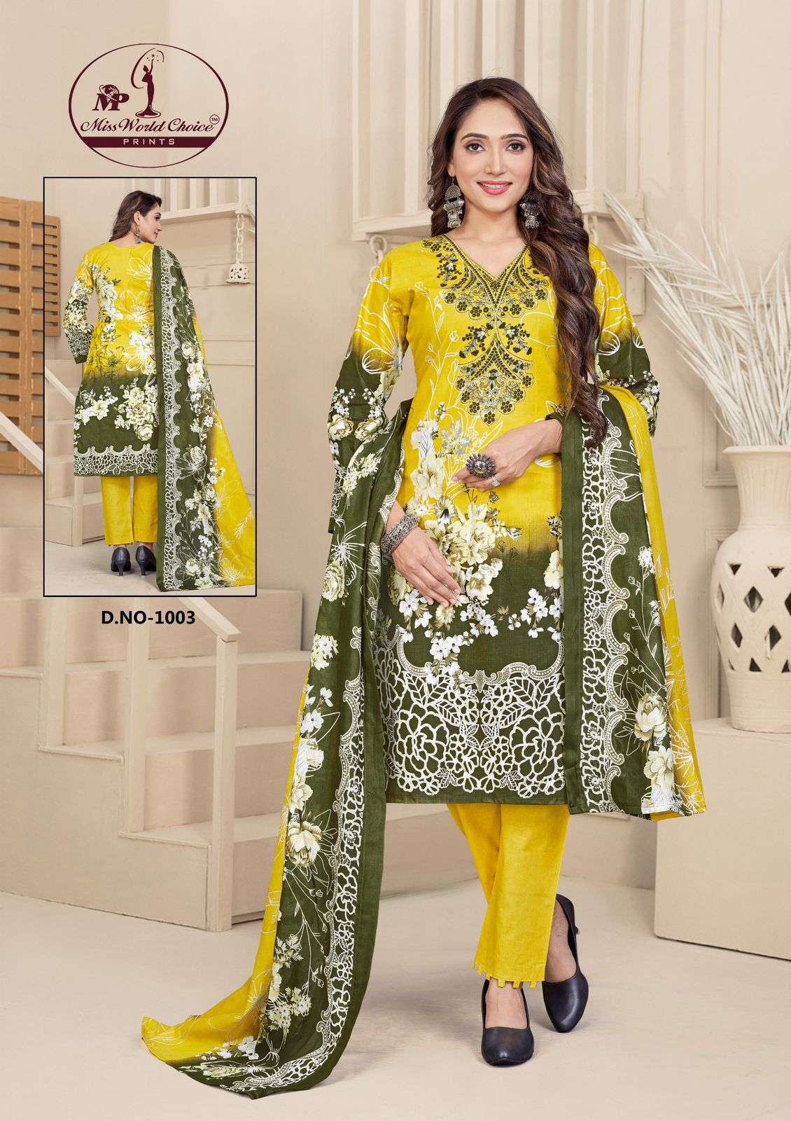 Miss World Choice Mahenoor Heavy Dress Material Wholesale catalog