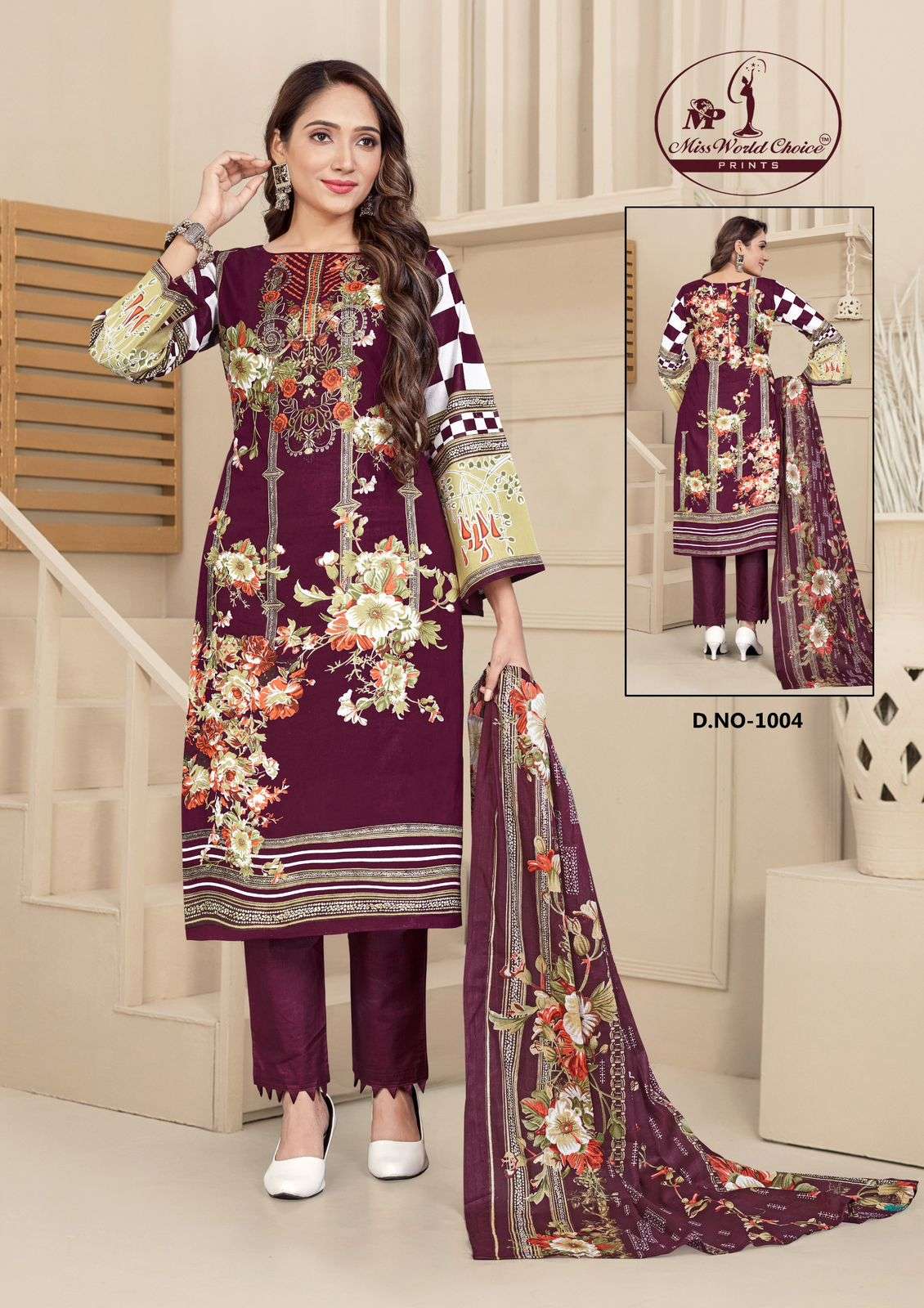 Miss World Choice Mahenoor Heavy Dress Material Wholesale catalog
