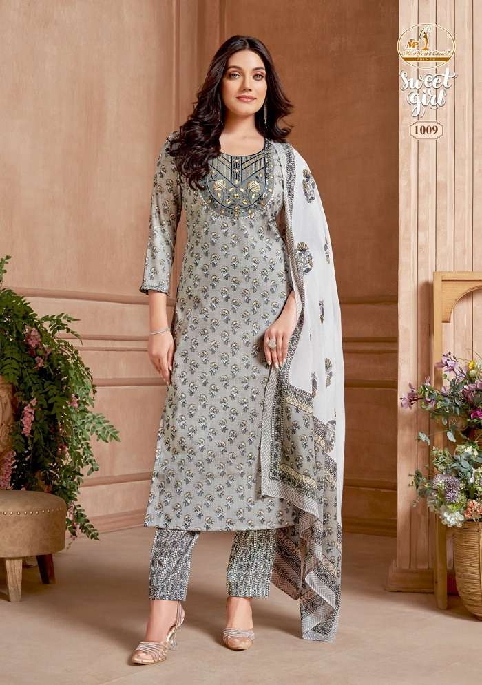 Miss World Sweet Girl Vol 1 Heavy Slub Cotton Dress Material Wholesale catalog