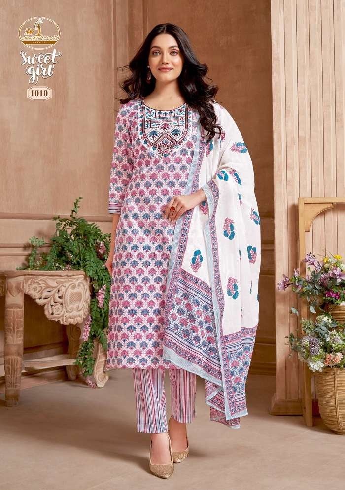 Miss World Sweet Girl Vol 1 Heavy Slub Cotton Dress Material Wholesale catalog