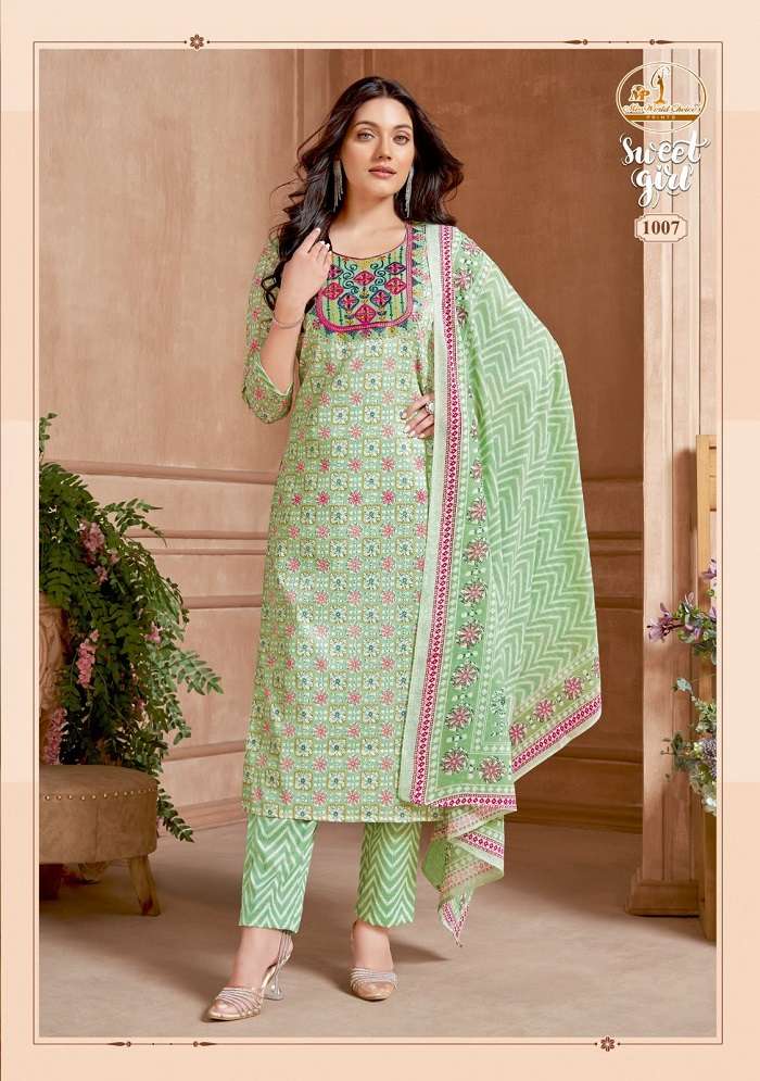 Miss World Sweet Girl Vol 1 Heavy Slub Cotton Dress Material Wholesale catalog