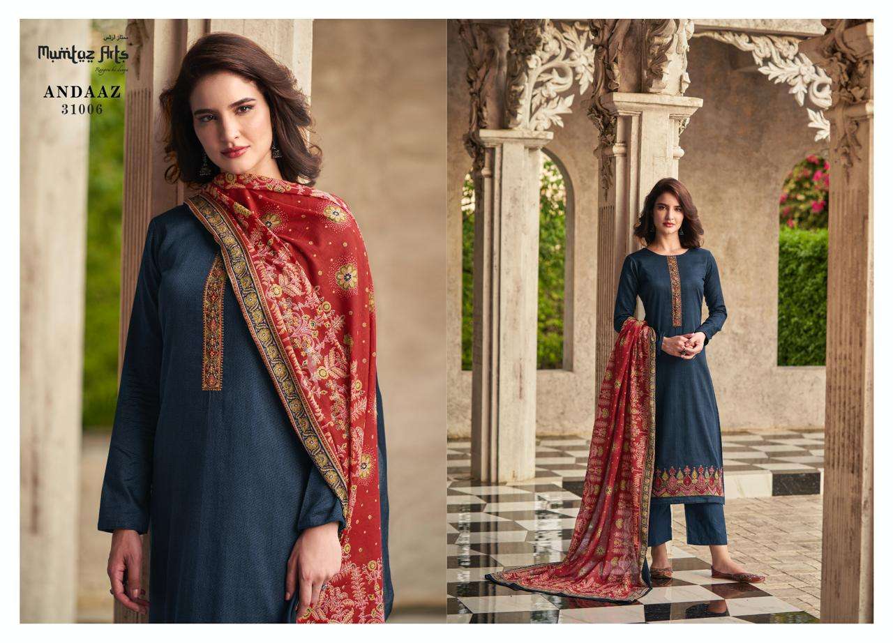 Mumtaz Andaaz Jam Satin Designer Salwar Suits Wholesale catalog