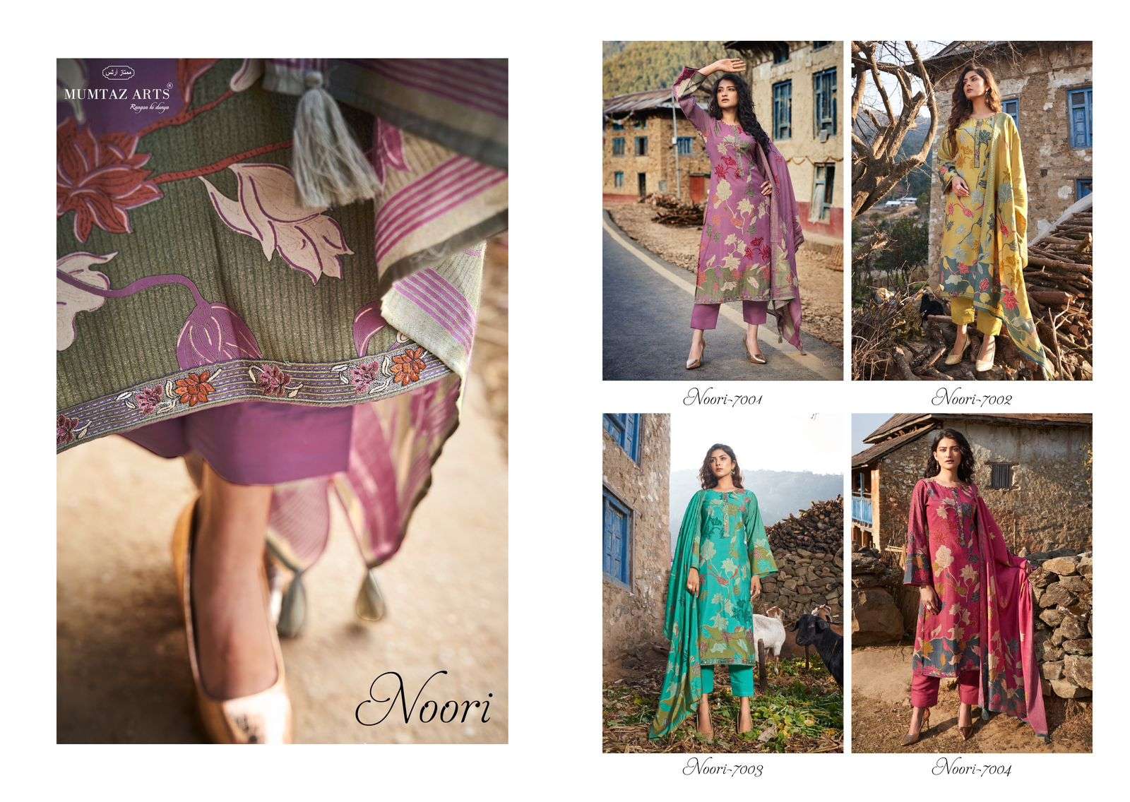 Mumtaz Noori Viscose Muslin Designer Dress Material Wholesale catalog