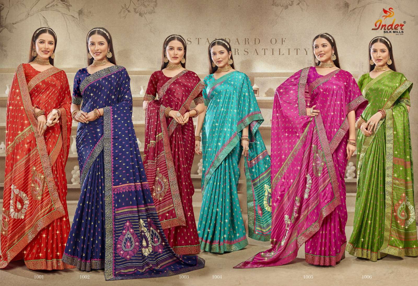 NANDANI 6346 INDER SILK MILLS Saree Wholesale catalog