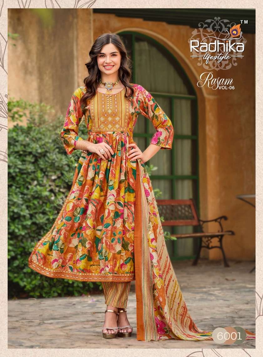 RADHIKA LIFE STYLE RASAM vol -6 Kurti Wholesale catalog