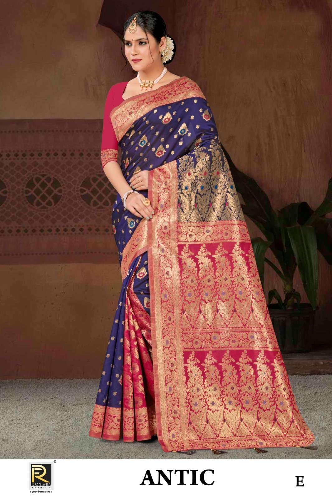 Ronisha Antic Banarasi Silk Saree Wholesale catalog