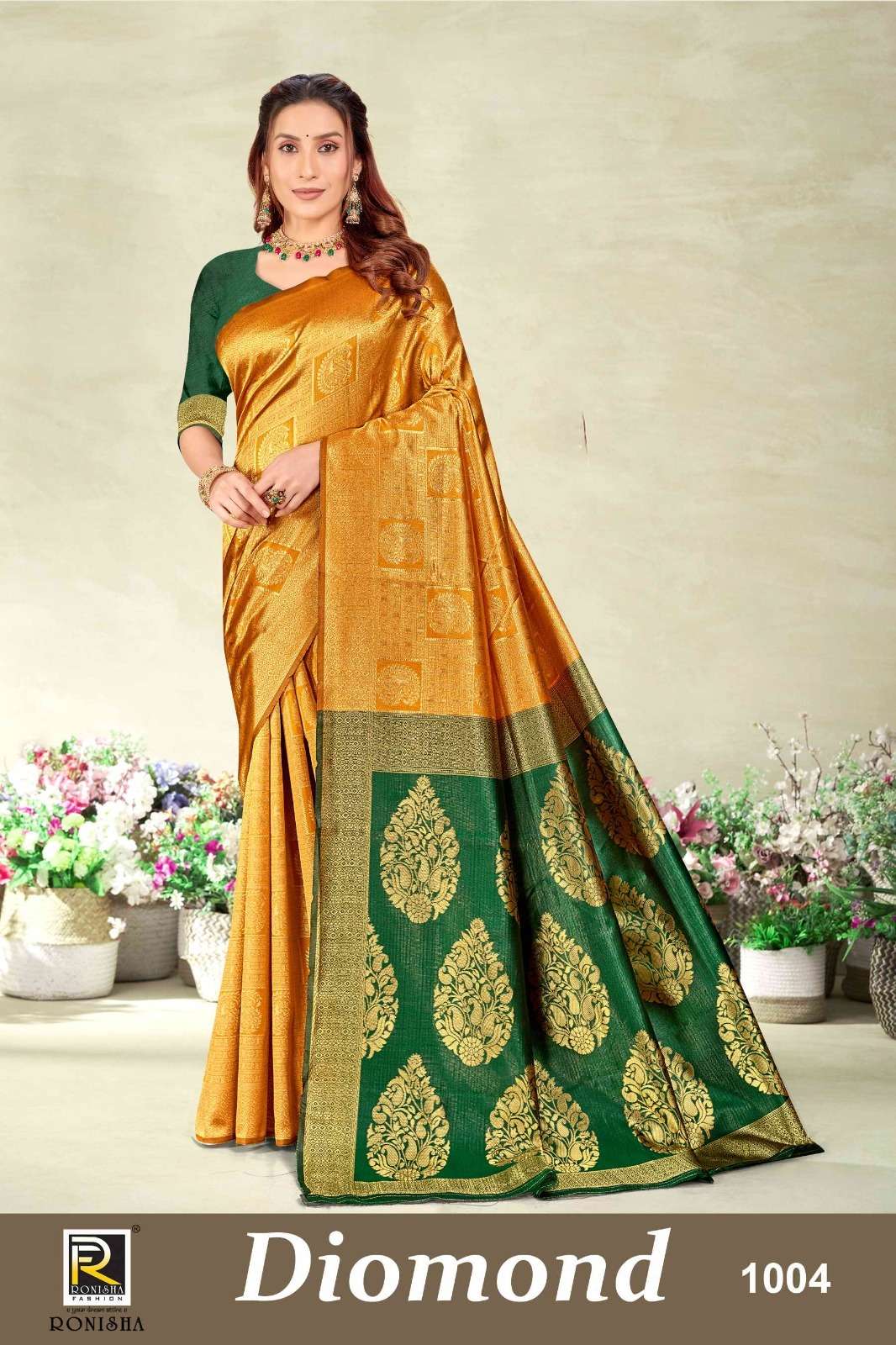 Ronisha Diomond Banarasi Silk Saree Wholesale catalog