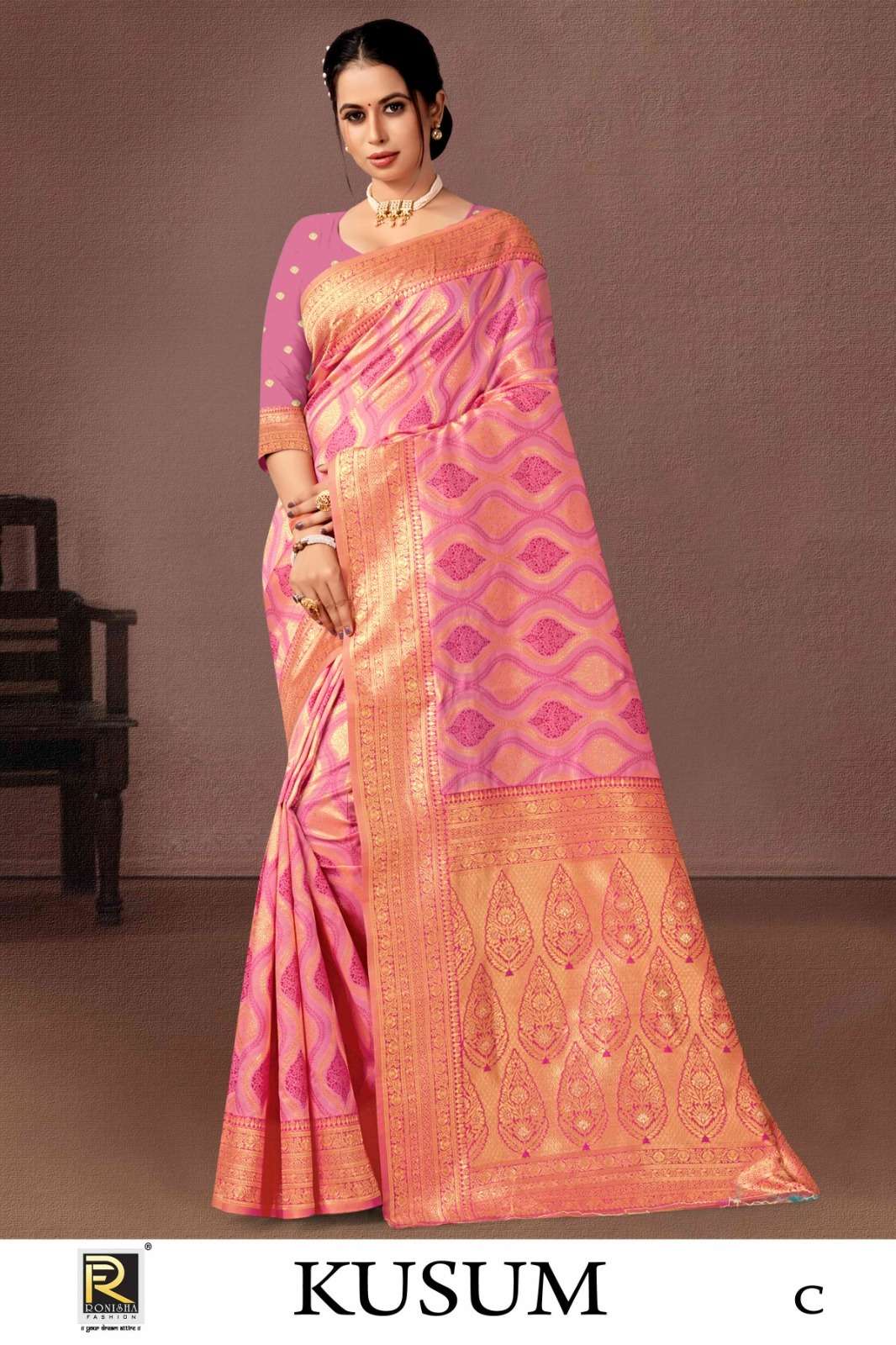 Ronisha Kusum vol-2  Banarasi Silk Saree Wholesale catalog