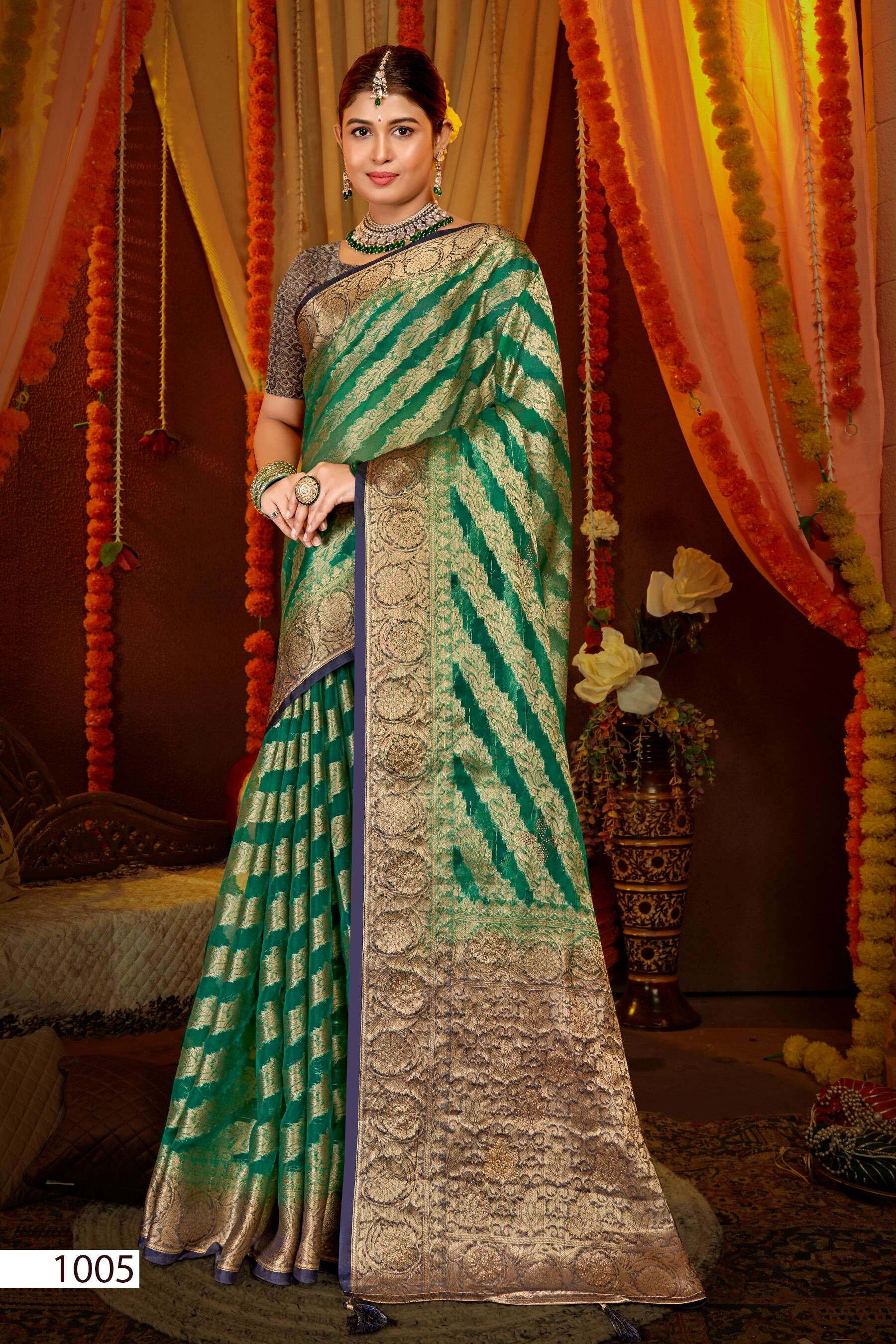 Saroj Anuradha vol.2 Soft organza with heavy swaroski  Saree Wholesale catalog    