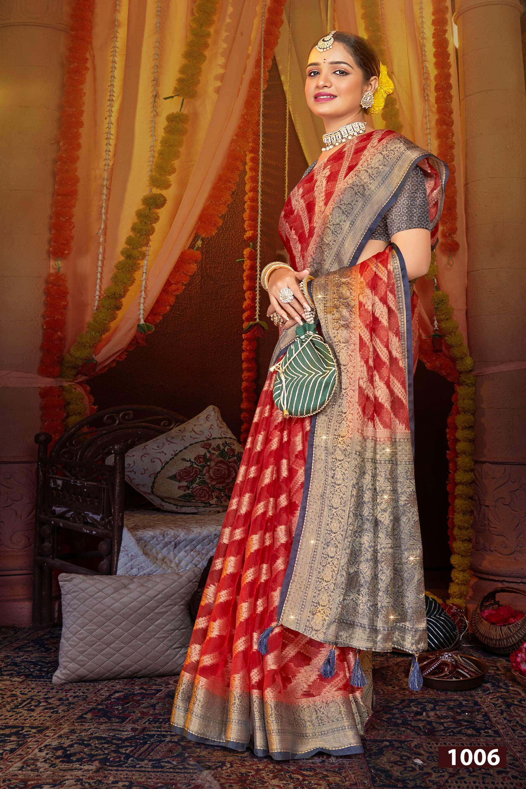 Saroj Anuradha vol.3 Soft organza with heavy swaroski  Saree Wholesale catalog    