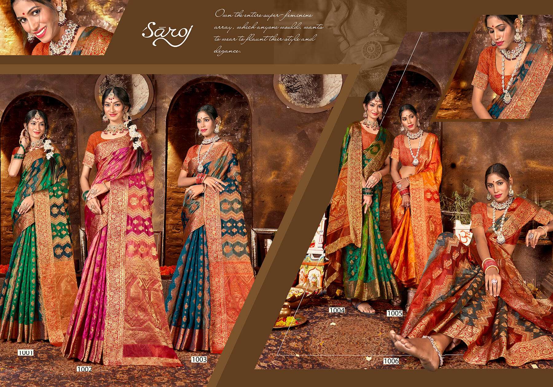 Saroj Maniratna vol.3 Soft organza  Saree Wholesale catalog    