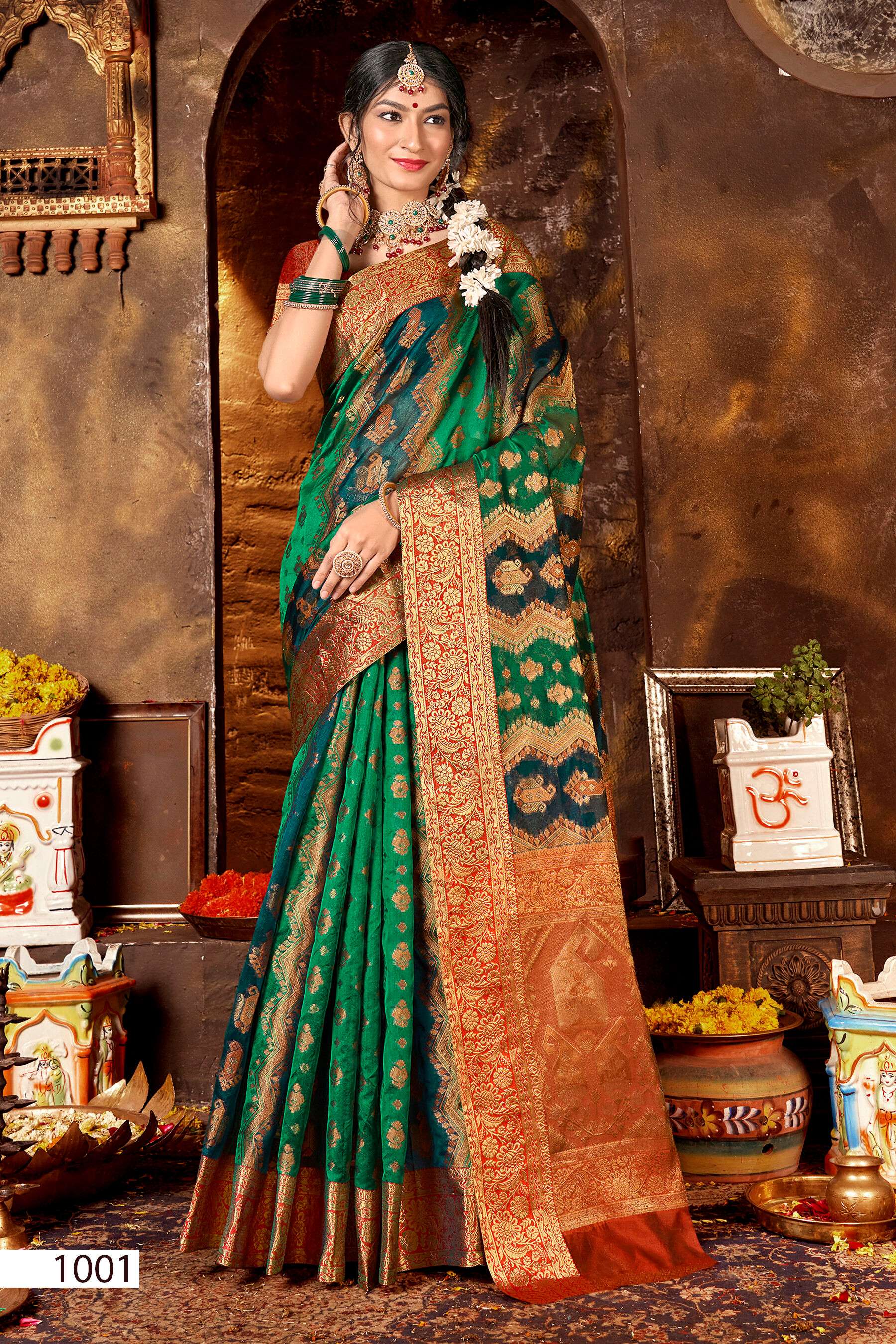 Saroj Maniratna vol.3 Soft organza  Saree Wholesale catalog    