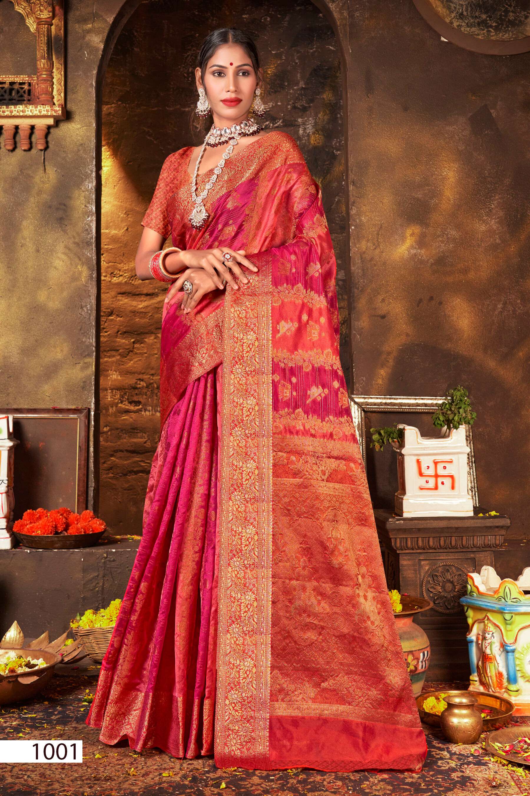 Saroj Maniratna vol.4 Soft organza  Saree Wholesale catalog    