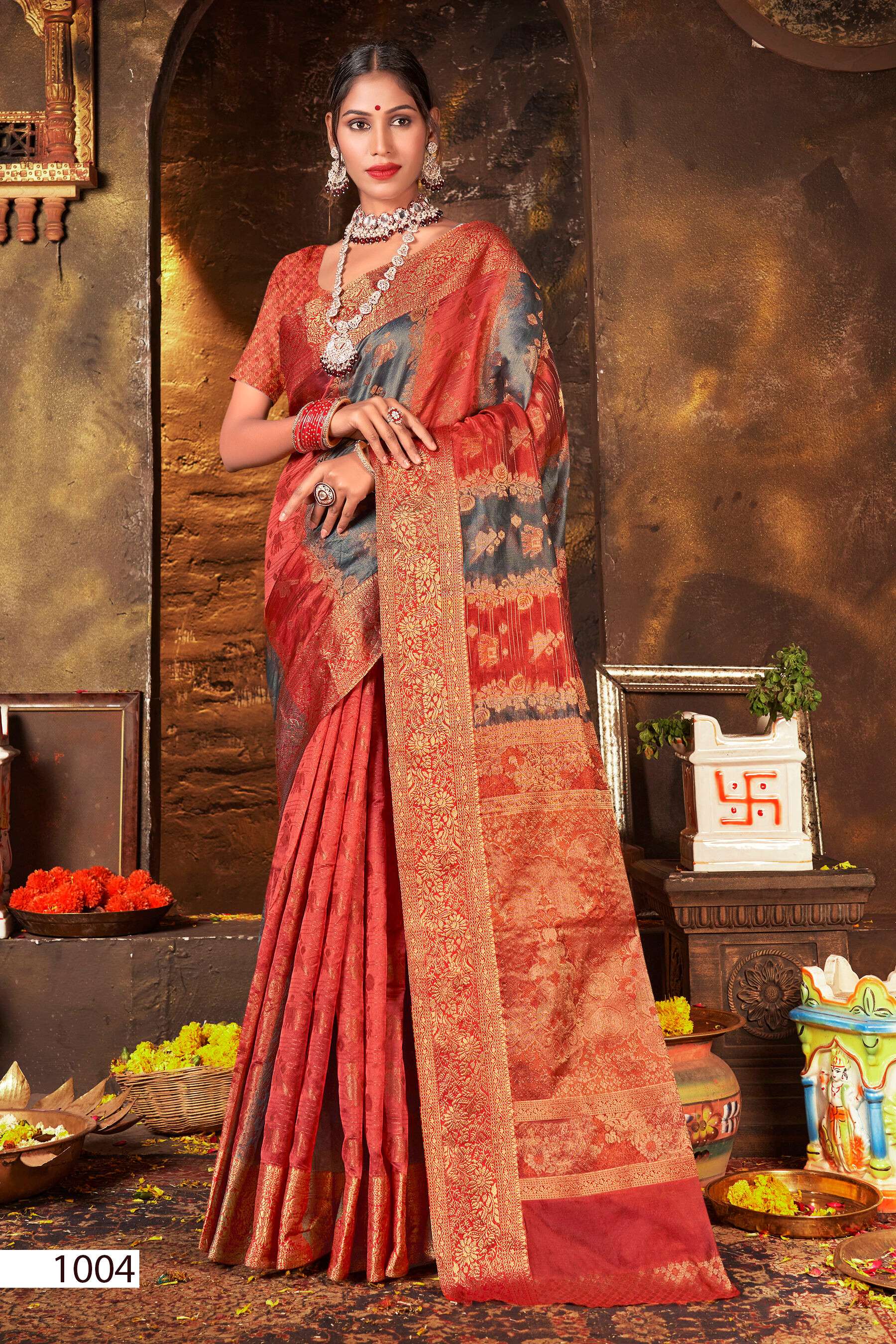 Saroj Maniratna vol.4 Soft organza  Saree Wholesale catalog    