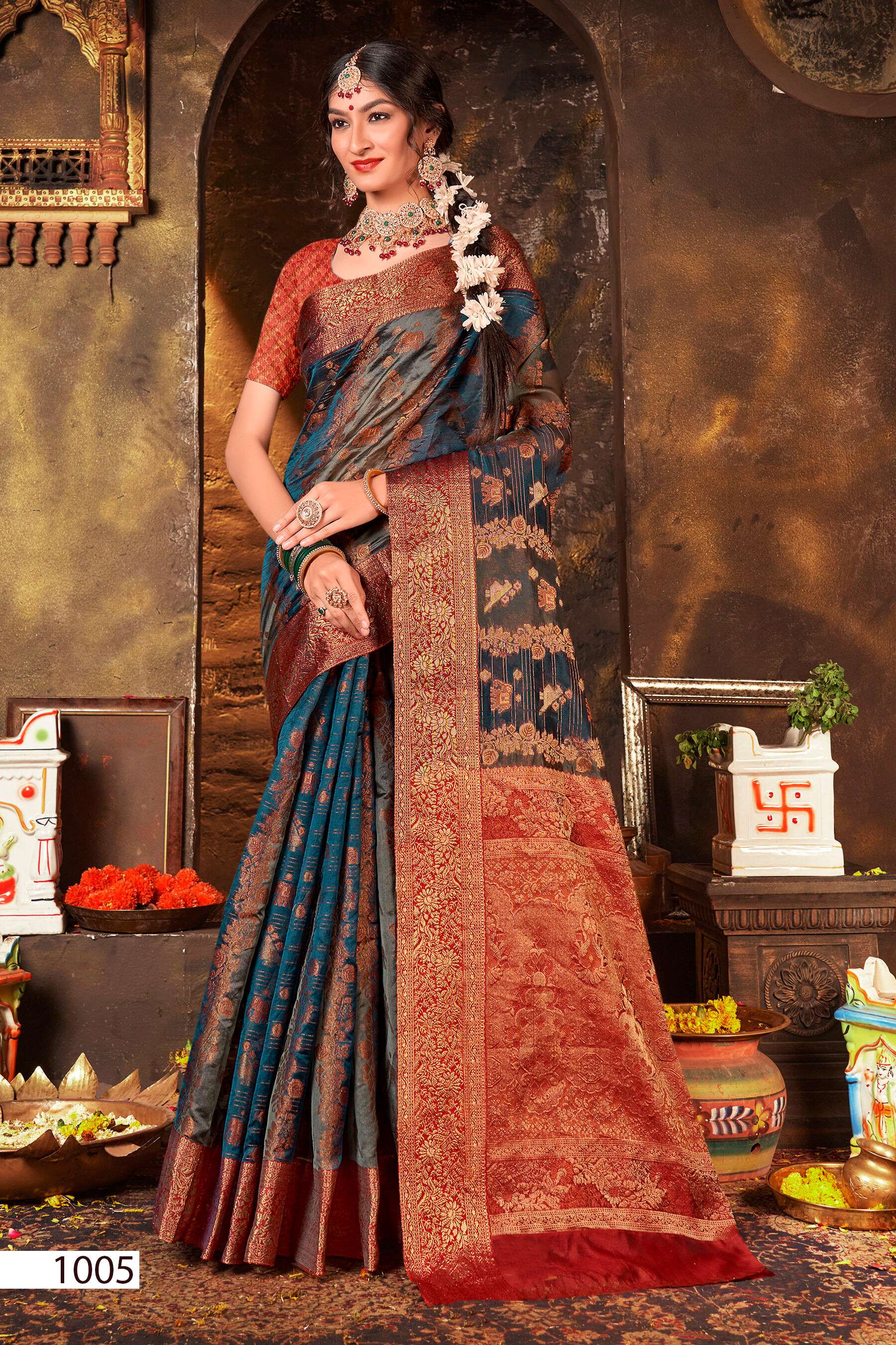 Saroj Maniratna vol.4 Soft organza  Saree Wholesale catalog    