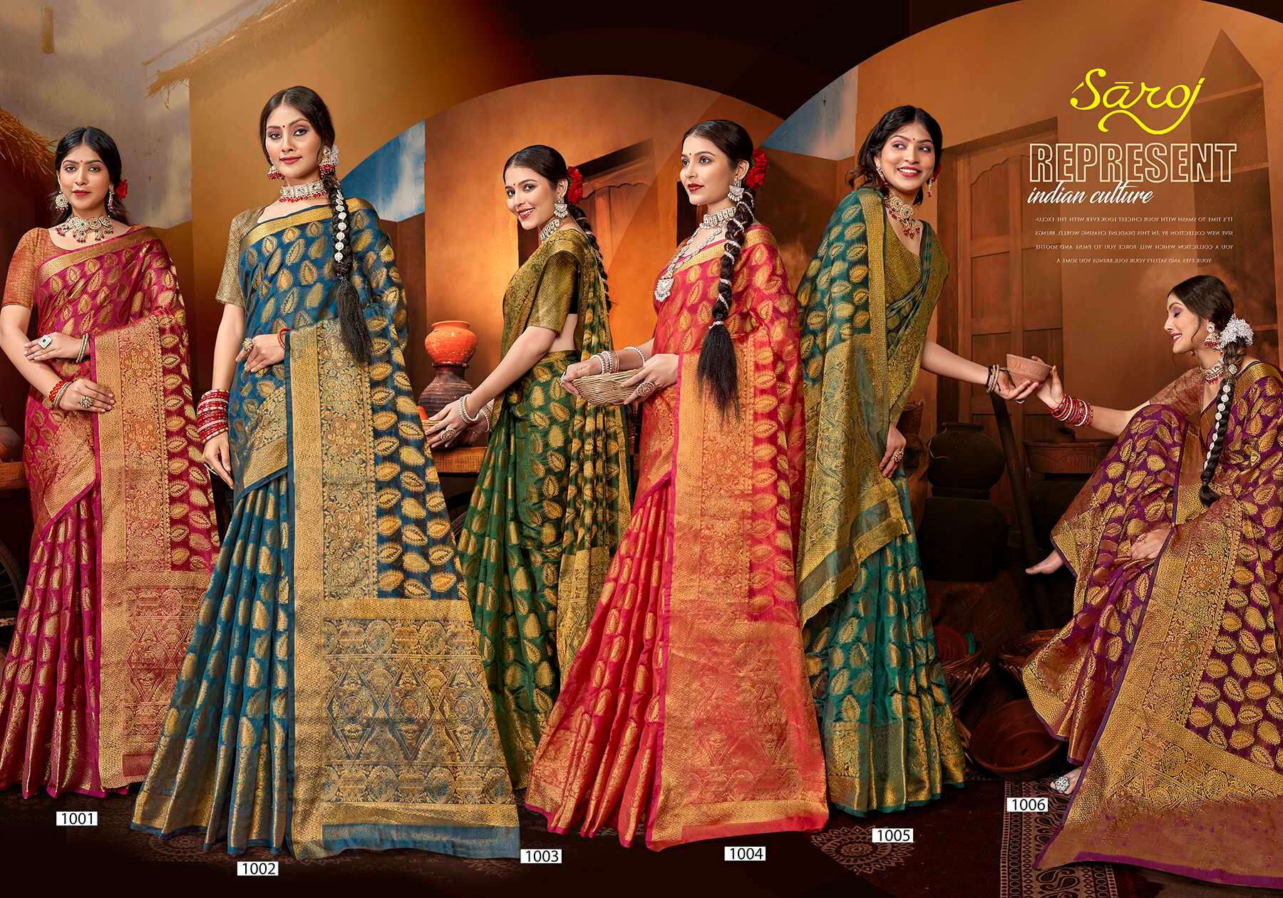 Saroj Mast Kalandar vol.1 Organza silk Saree Wholesale catalog    