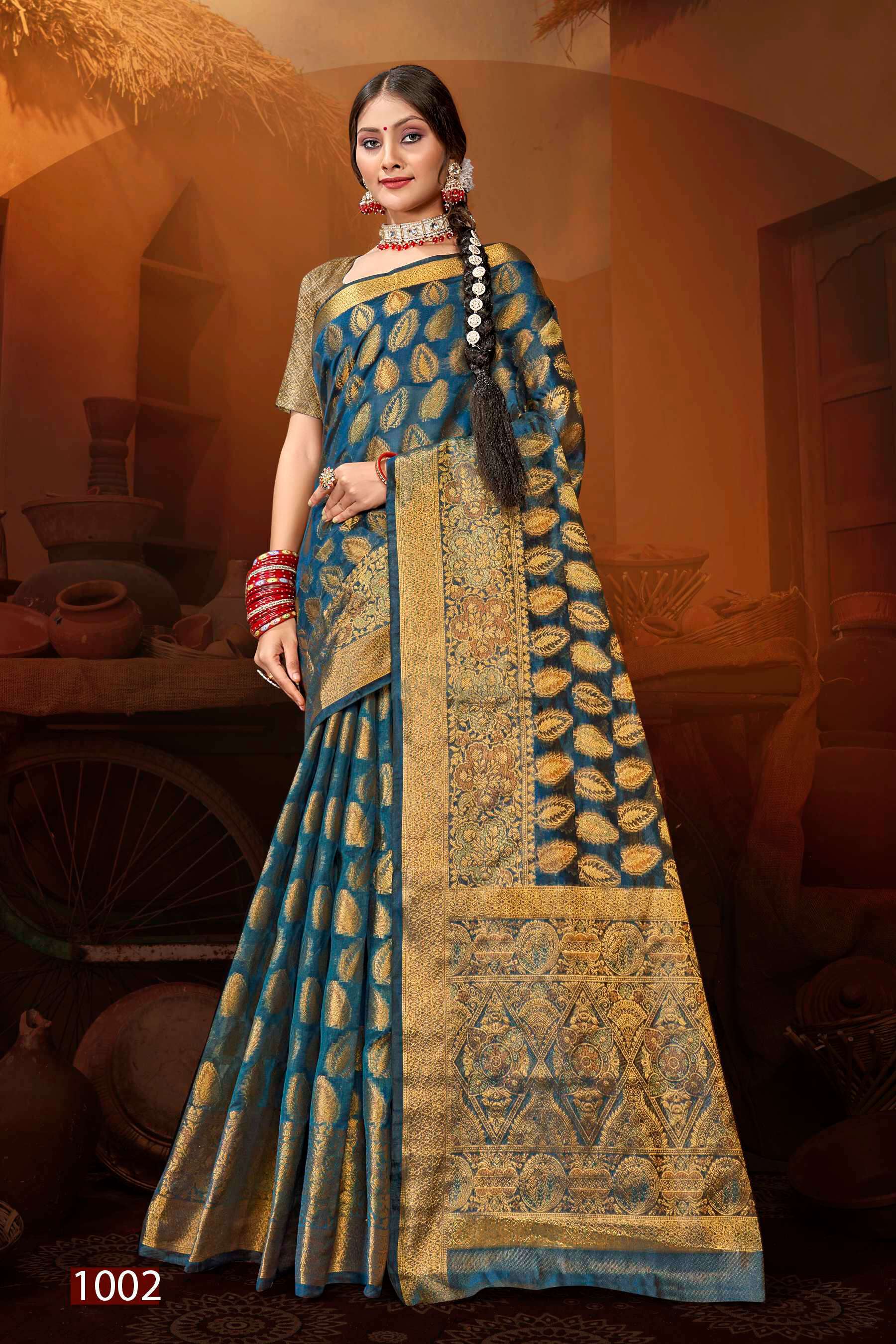 Saroj Mast Kalandar vol.1 Organza silk Saree Wholesale catalog    