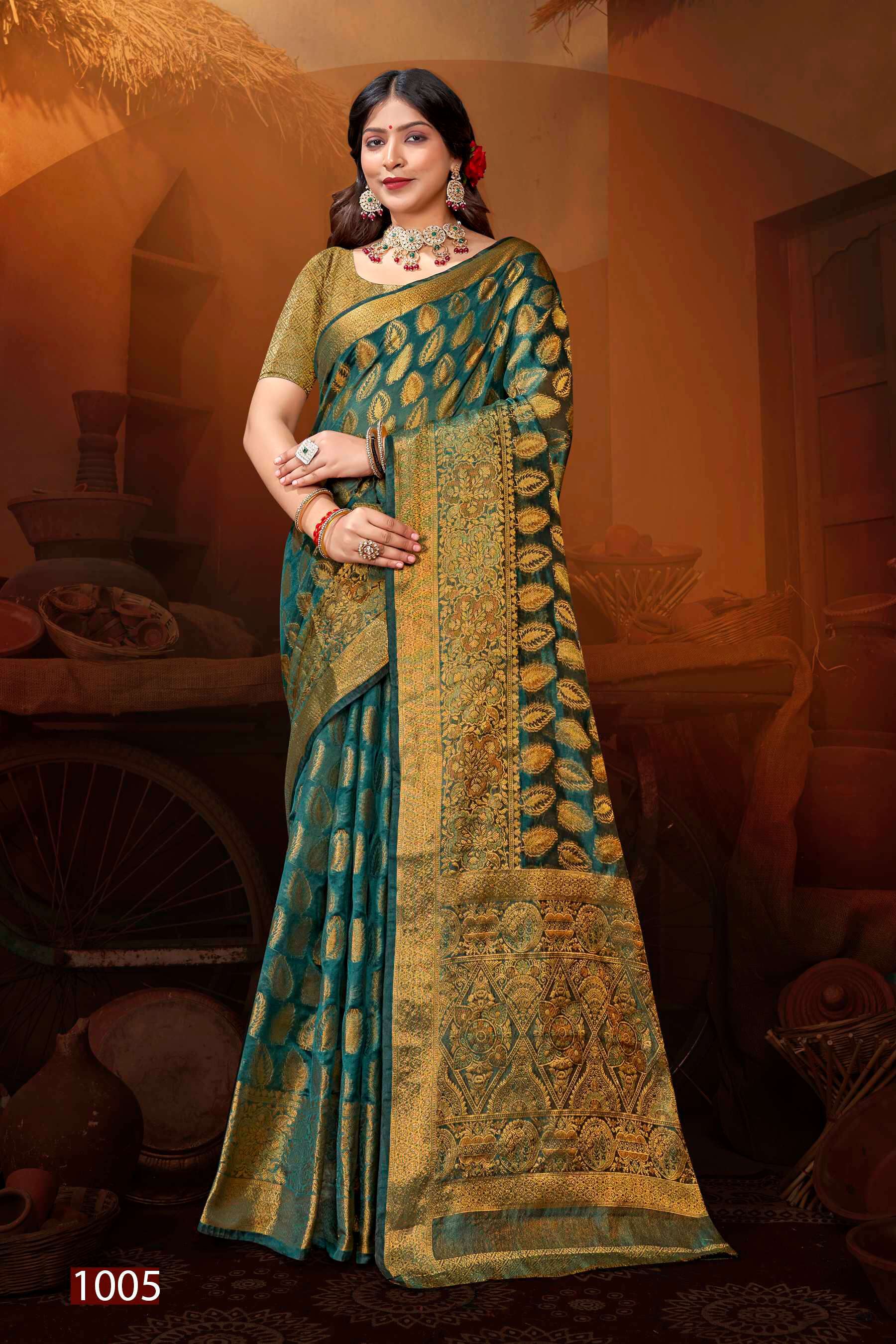 Saroj Mast Kalandar vol.1 Organza silk Saree Wholesale catalog    