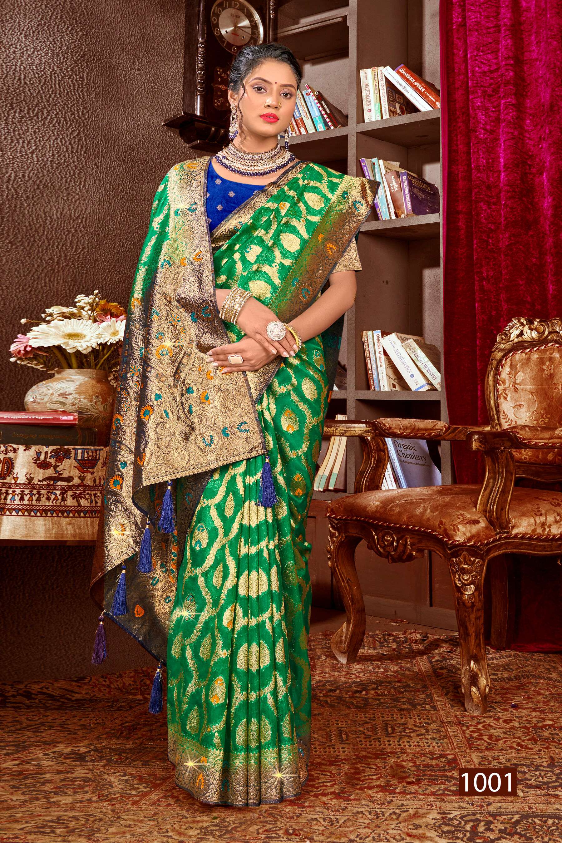 Saroj Mayra vol.1 Organza saree with fancy mina rich pallu heavy swarovski  Saree Wholesale catalog    