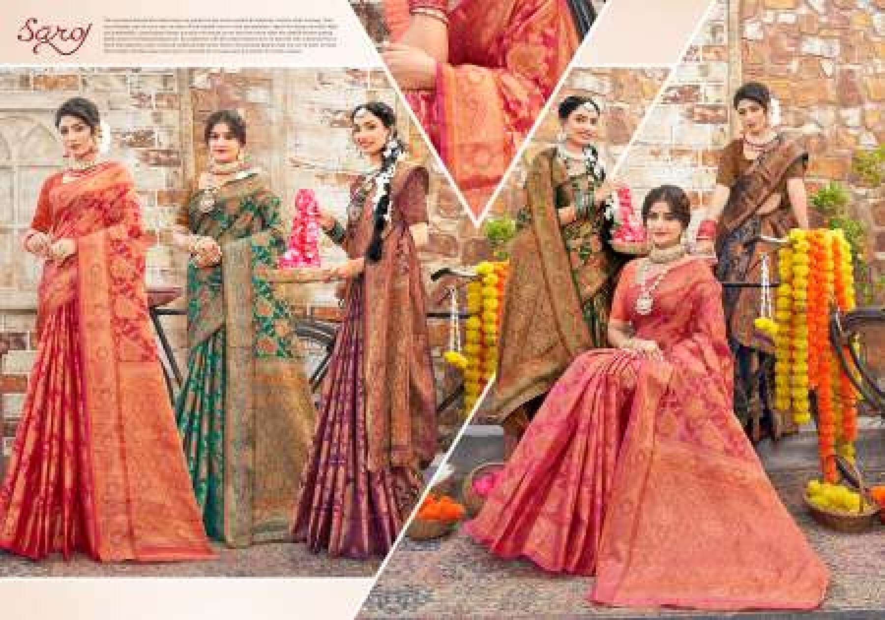 Saroj Shagun vol.3 Soft organza with swaroski work Saree Wholesale catalog    